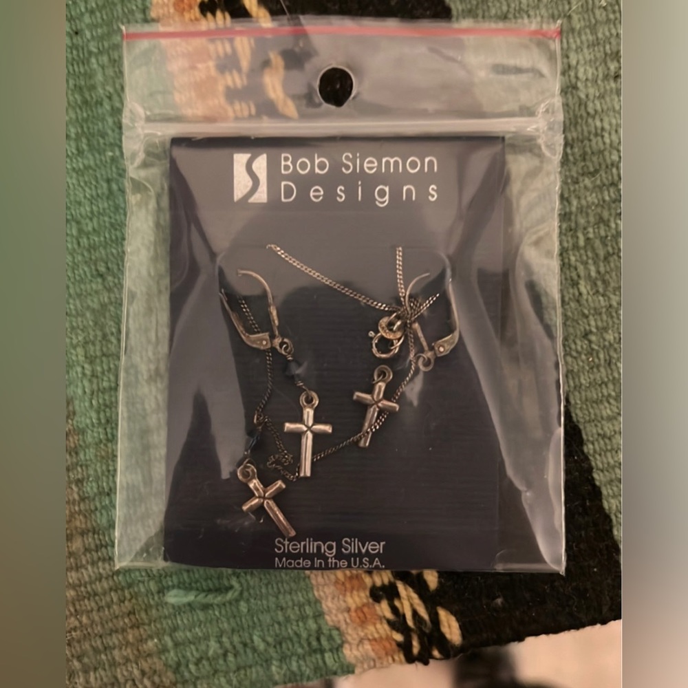 Sterling sliver necklace and earrings